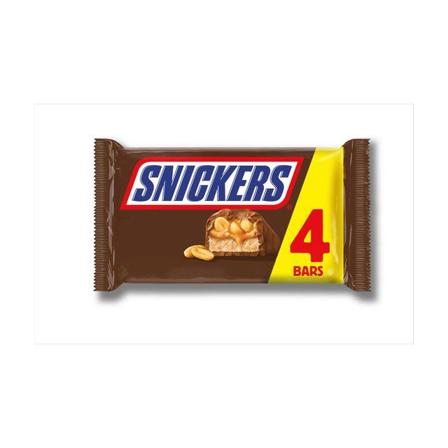 Snickers Caramel Nougat Peanuts & Milk Chocolate Snack Bars Multipack   4 x 41.7g