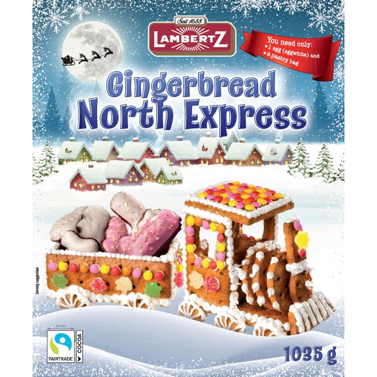 Lambertz Gingerbread Cottage & North Express Train, 1.935kg GOODS Costco UK