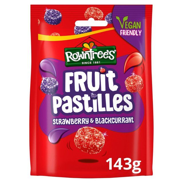 Rowntree's Fruit Pastilles Strawberry & Blackcurrant Sweets Sharing Bag   143g GOODS M&S   