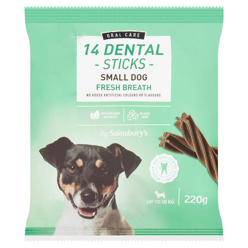 Sainsbury's Fresh Breath Dental Sticks for Small Dogs x14 220g