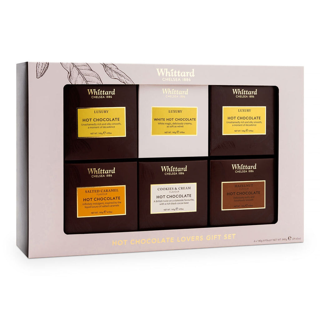 Whittard of Chelsea Hot Chocolate Lovers Gift Set, 6 x 140g