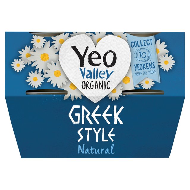 Yeo Valley Organic Greek Style Natural Yoghurt   4 x 110g