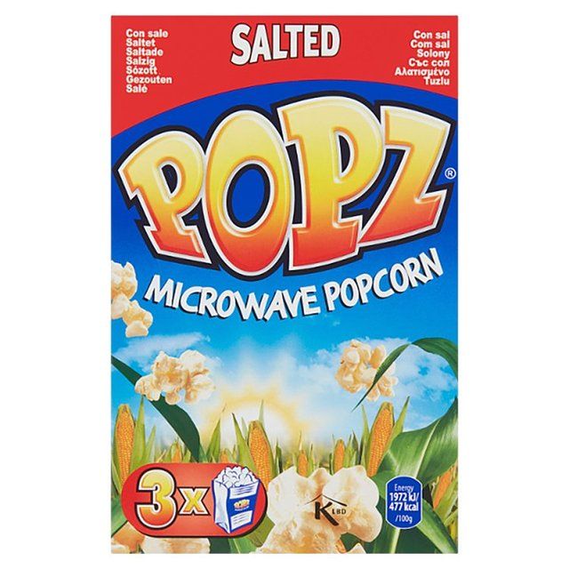 Popz Microwave Popcorn Salted   3 x 90g GOODS M&S   