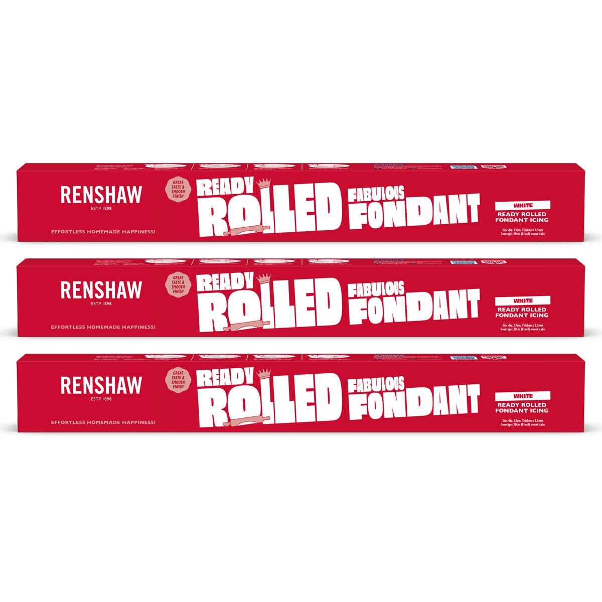 Renshaws Ready Rolled Fondant Icing Discs, 3 x 450g GOODS Costco UK