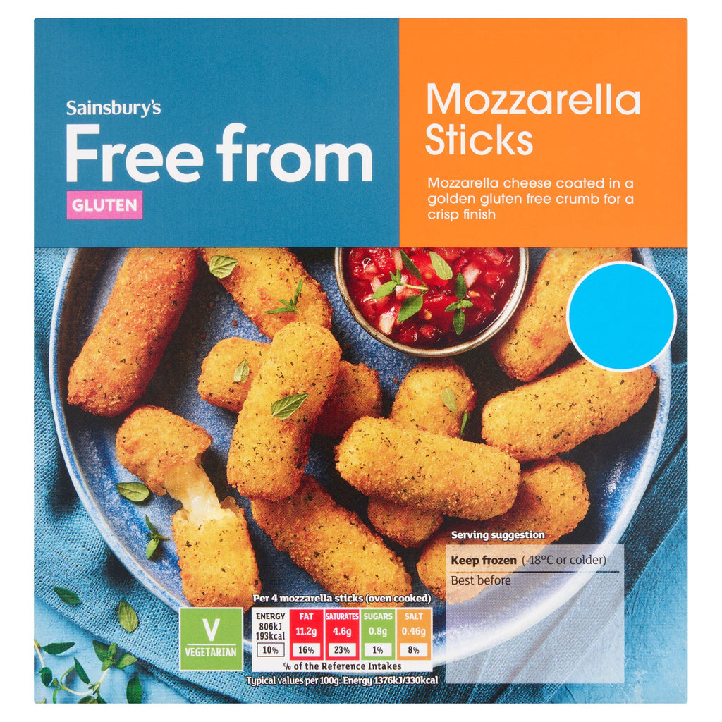 Sainsbury's Free From Mozzarella Sticks 180g