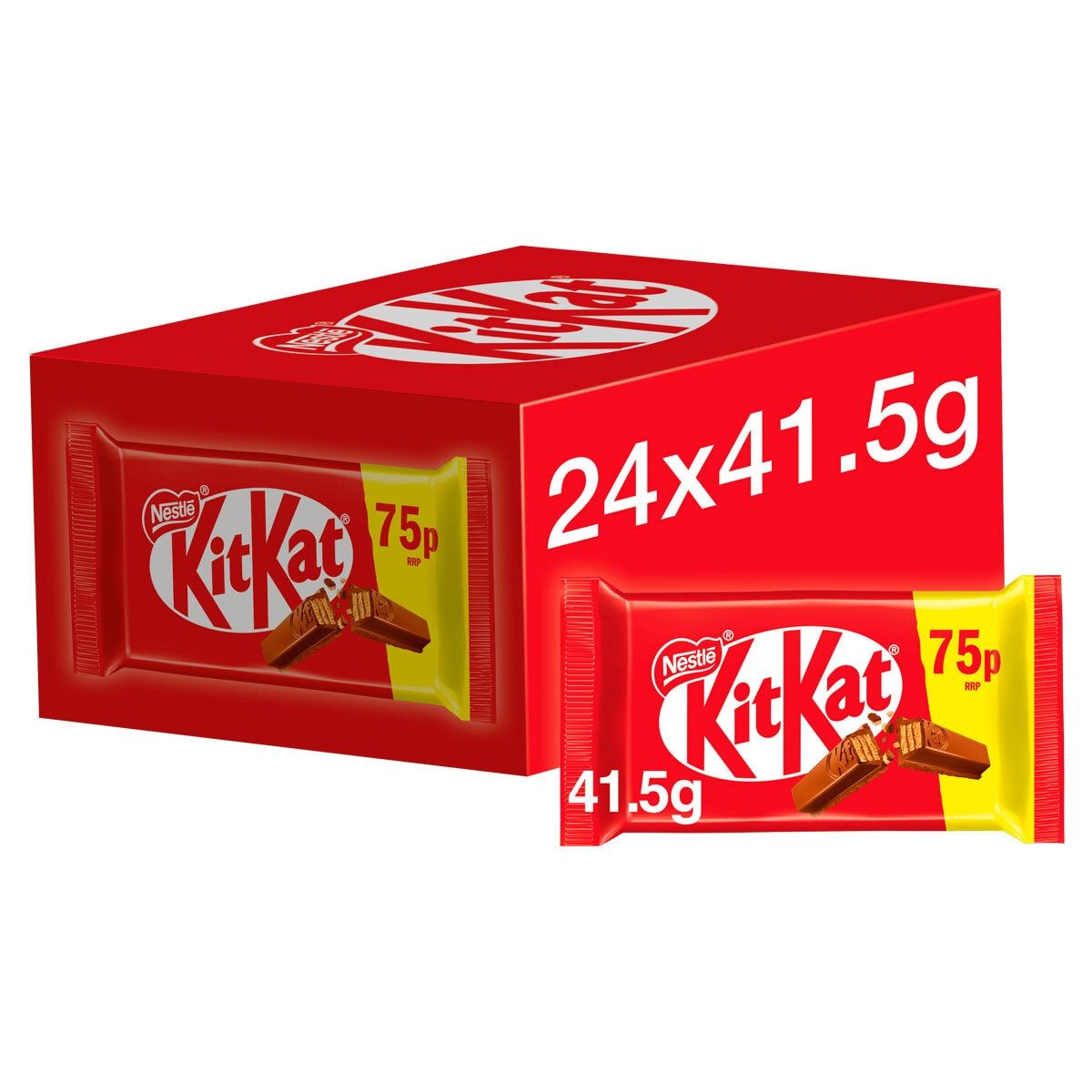 Kit Kat 4 Finger Milk Chocolate Bar, 24 x 41.5g GOODS Costco UK