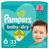 Pampers Baby-Dry Nappies Size 6 (13-18kg) Essential Pack   33 per pack GOODS M&S   