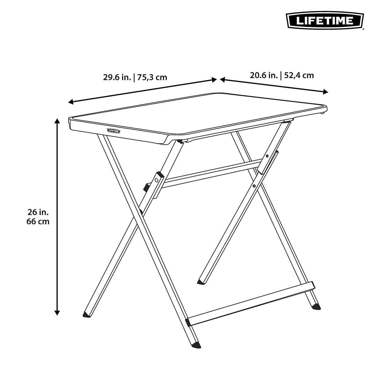 Lifetime 30" (2.5ft) Black Personal Commercial Table GOODS Costco UK