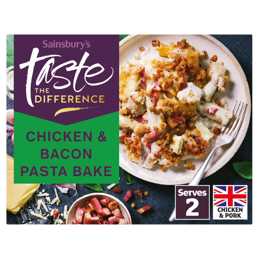 Sainsbury's Chicken & Bacon Pasta Bake Ready Meal For 2, Taste The Difference 750g