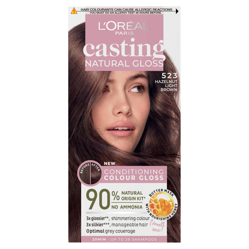 L'Oreal Paris Casting Natural Gloss Semi Permanent Hair Dye No Amonia Brown Caramel 5.23