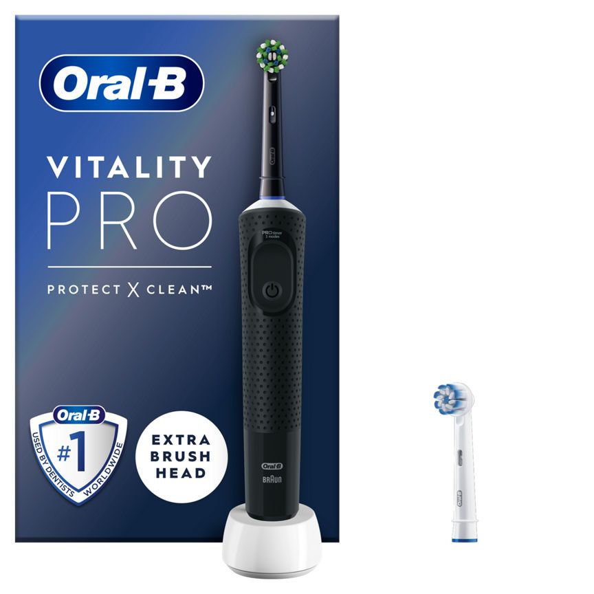 Oral B Vitality Pro Black Electric Toothbrush Designed By Braun