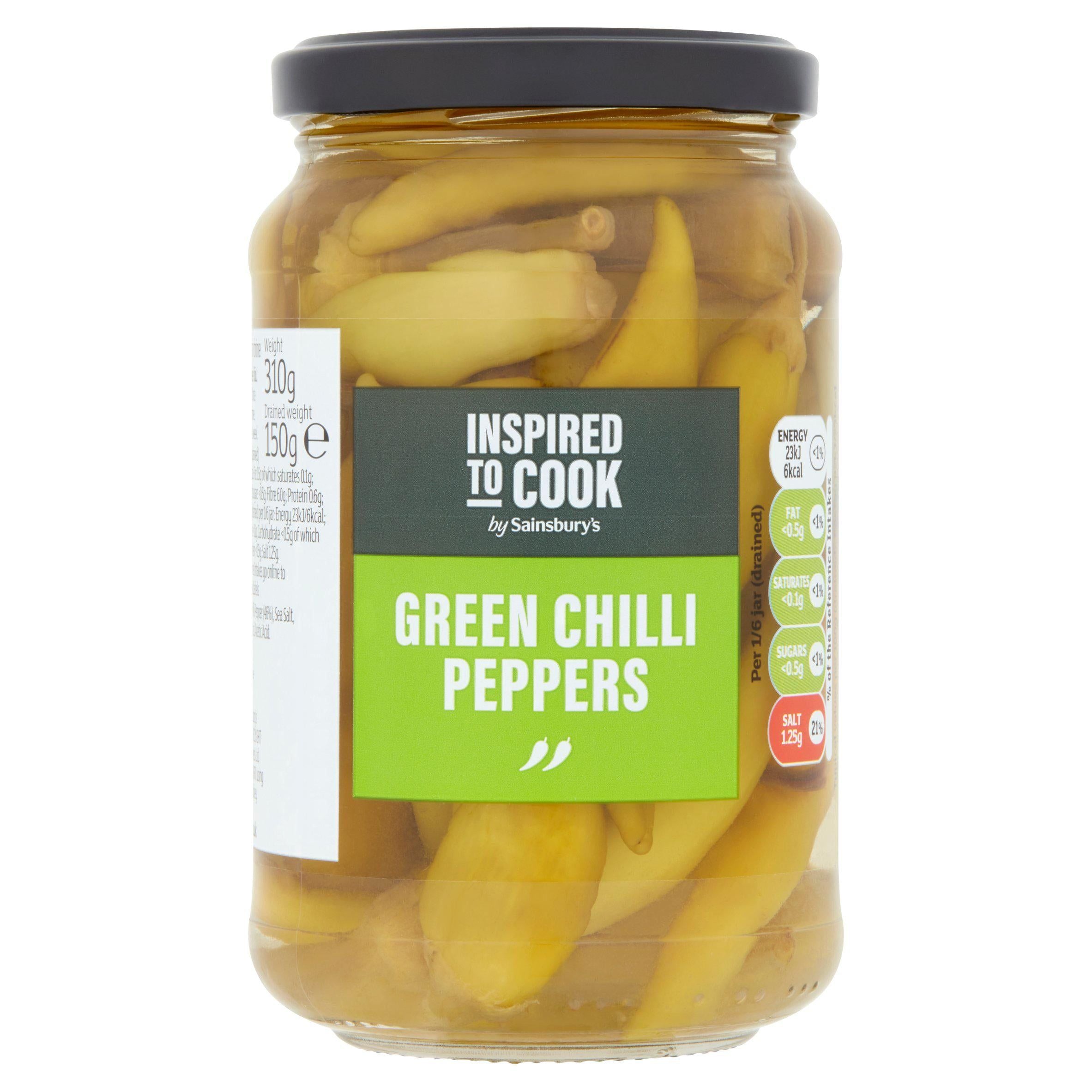 Sainsbury's Green Chilli Peppers, Inspired to Cook 310g (150g*) Middle Eastern Sainsburys   