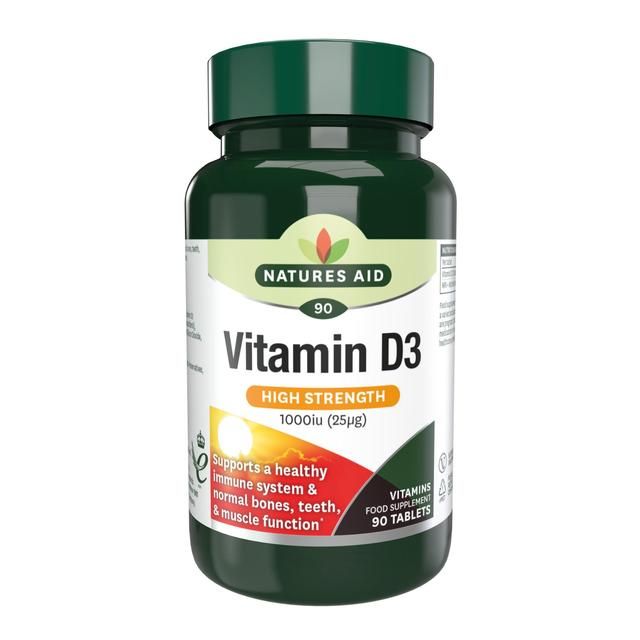 Natures Aid High Strength Vitamin D3 Tablets 1000iu    90 per pack GOODS M&S   