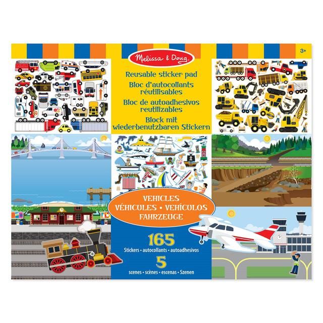 Melissa & Doug Reusable Sticker Pad Vehicles 3yrs+