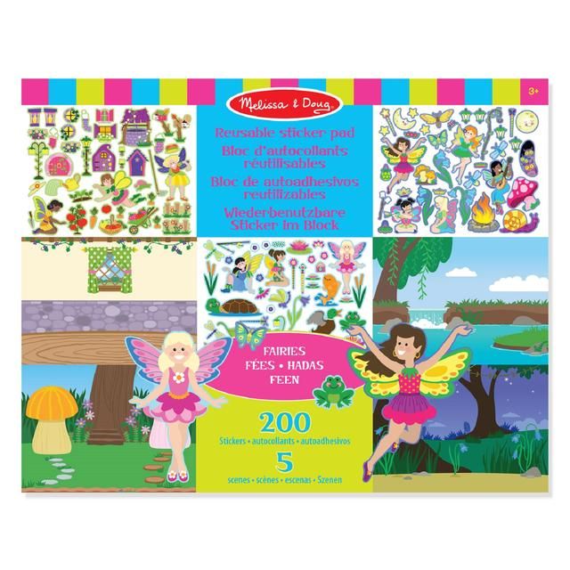 Melissa & Doug Reusable Sticker Pad Fairies 3yrs+