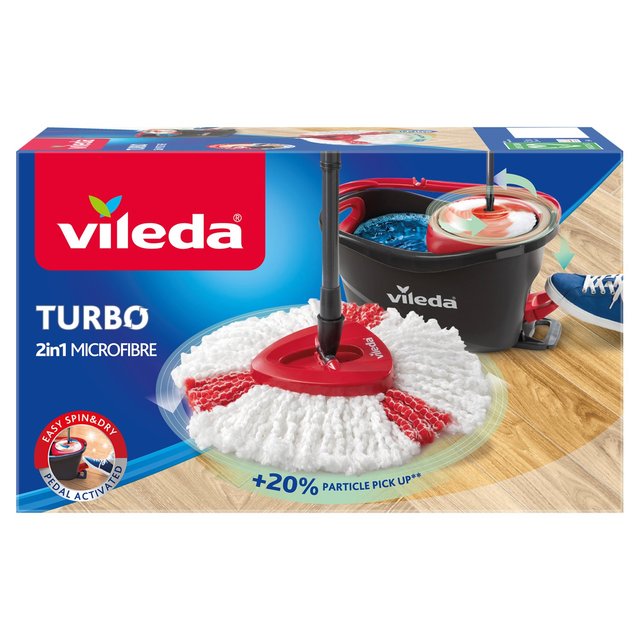 Vileda Turbo 2in1 Spin Mop and Bucket Set GOODS M&S   