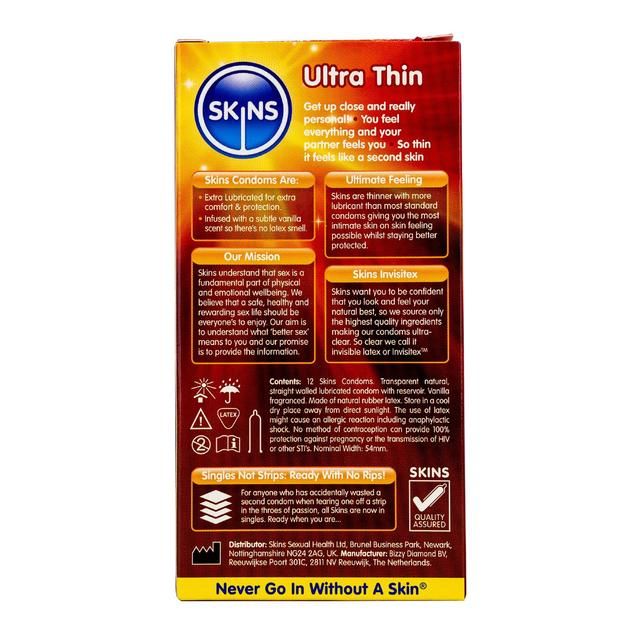 Skins Ultra Thin Condoms    12 per pack