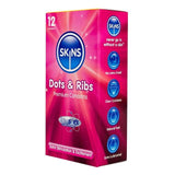 Skins Dots & Ribs Condoms    12 per pack GOODS M&S   