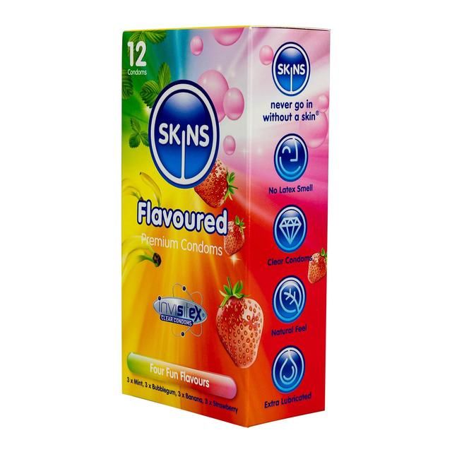 Skins Flavoured Condoms    12 per pack GOODS M&S   