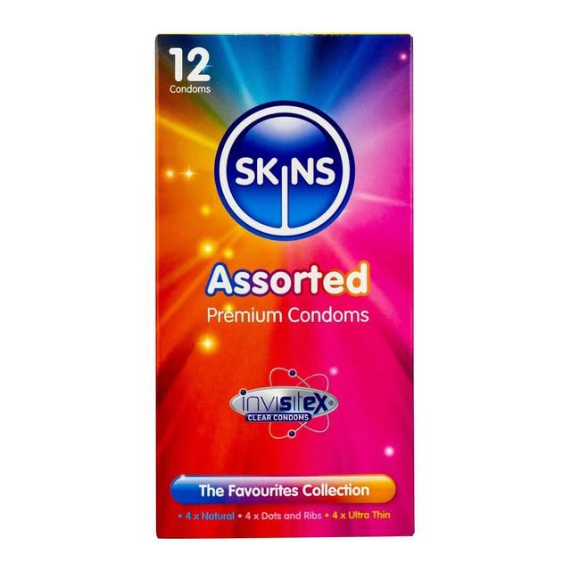 Skins Assorted Condoms    12 per pack