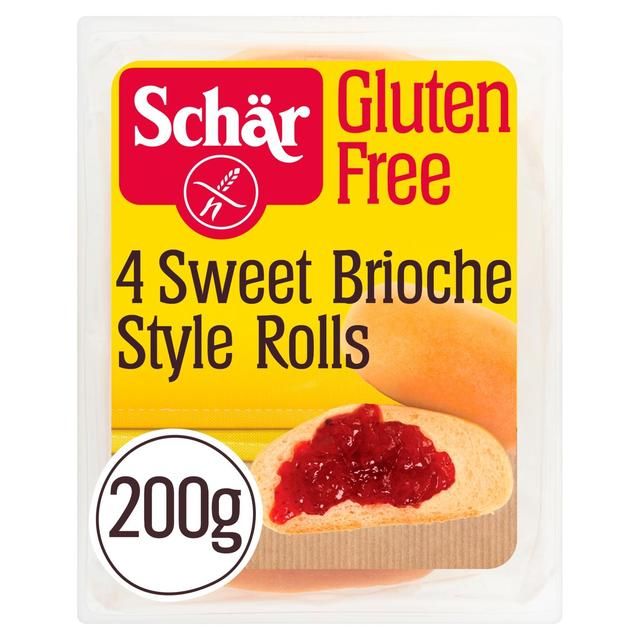 Schar Gluten Free Sweet Brioche Rolls   4 x 50g