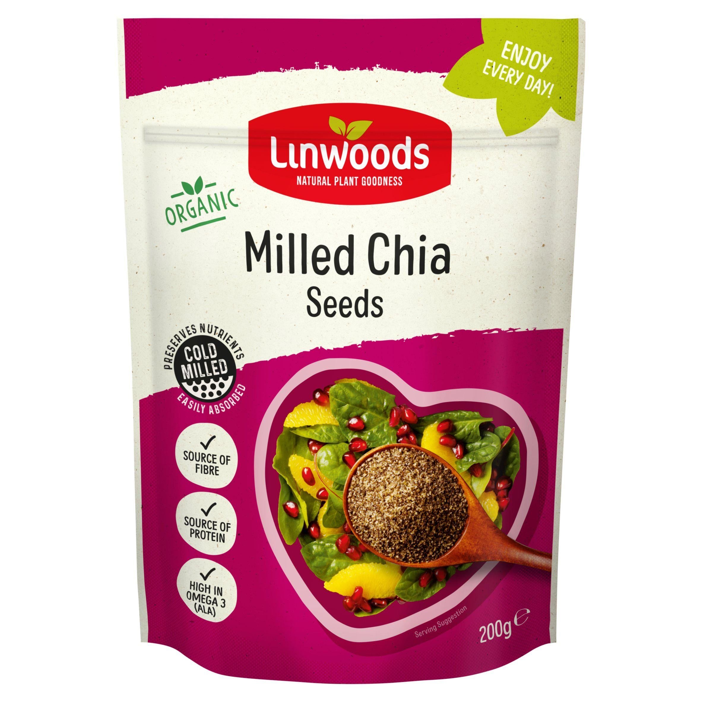 Linwoods Milled Chia Seed 200g gluten free Sainsburys   