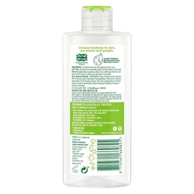 Simple Kind To Skin Micellar Cleansing Water   200ml GOODS M&S   