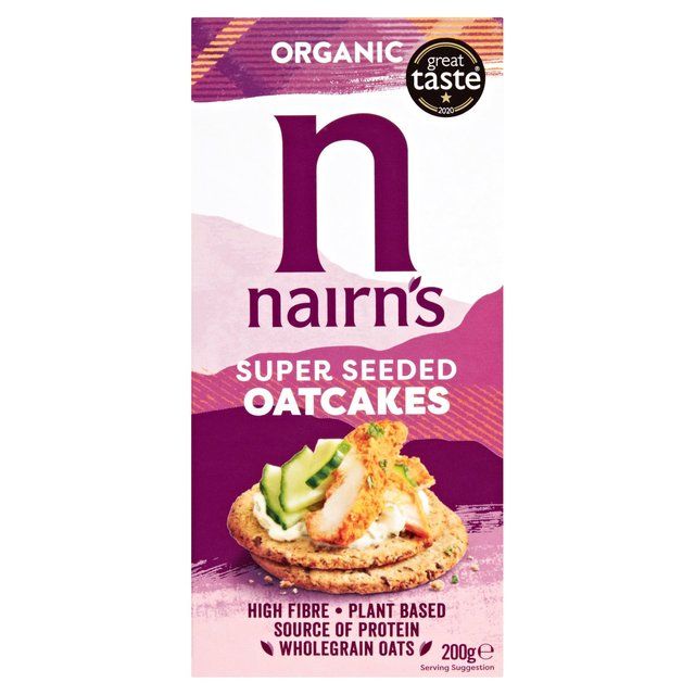 Nairns Organic Super Seeded Flaxseed Chia & Sunflower Oatcakes   200g