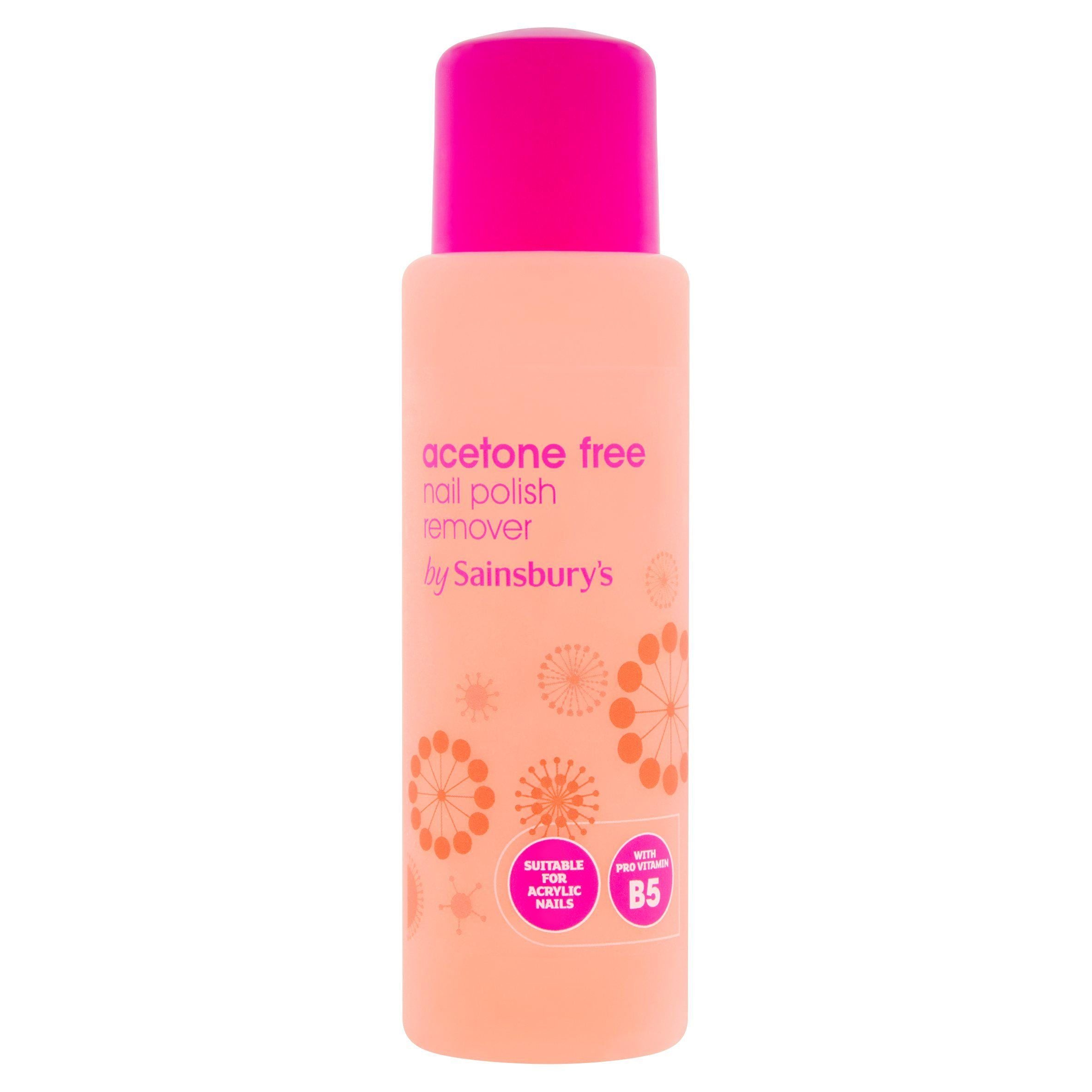 Sainsbury's Acetone Free Nail Polish Remover 250ml face & body skincare Sainsburys   