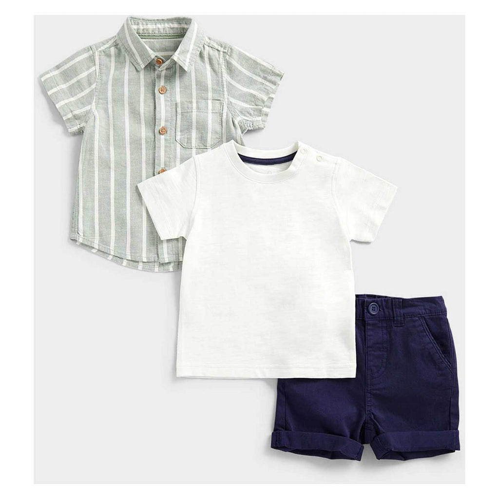 Mothercare Shirt, Shorts and T-Shirt Set