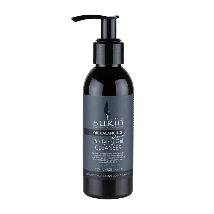 Sukin Oil Balancing + Charcoal Purifying Gel Cleanser 125ml