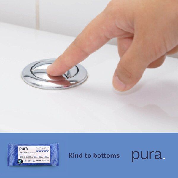 Pura Premium Flushable Moist Toilet Tissue Wipes, 40 Wipes GOODS Superdrug   