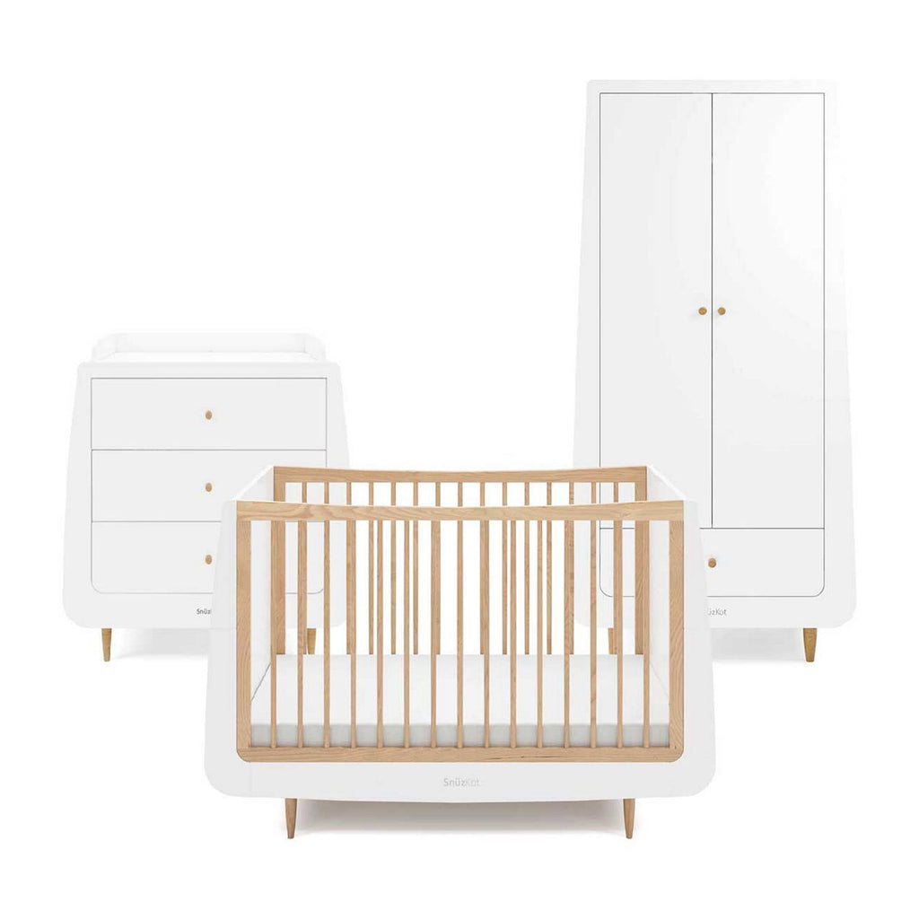 SnuzKot Skandi 3 Piece Nursery Furniture Set - Natural