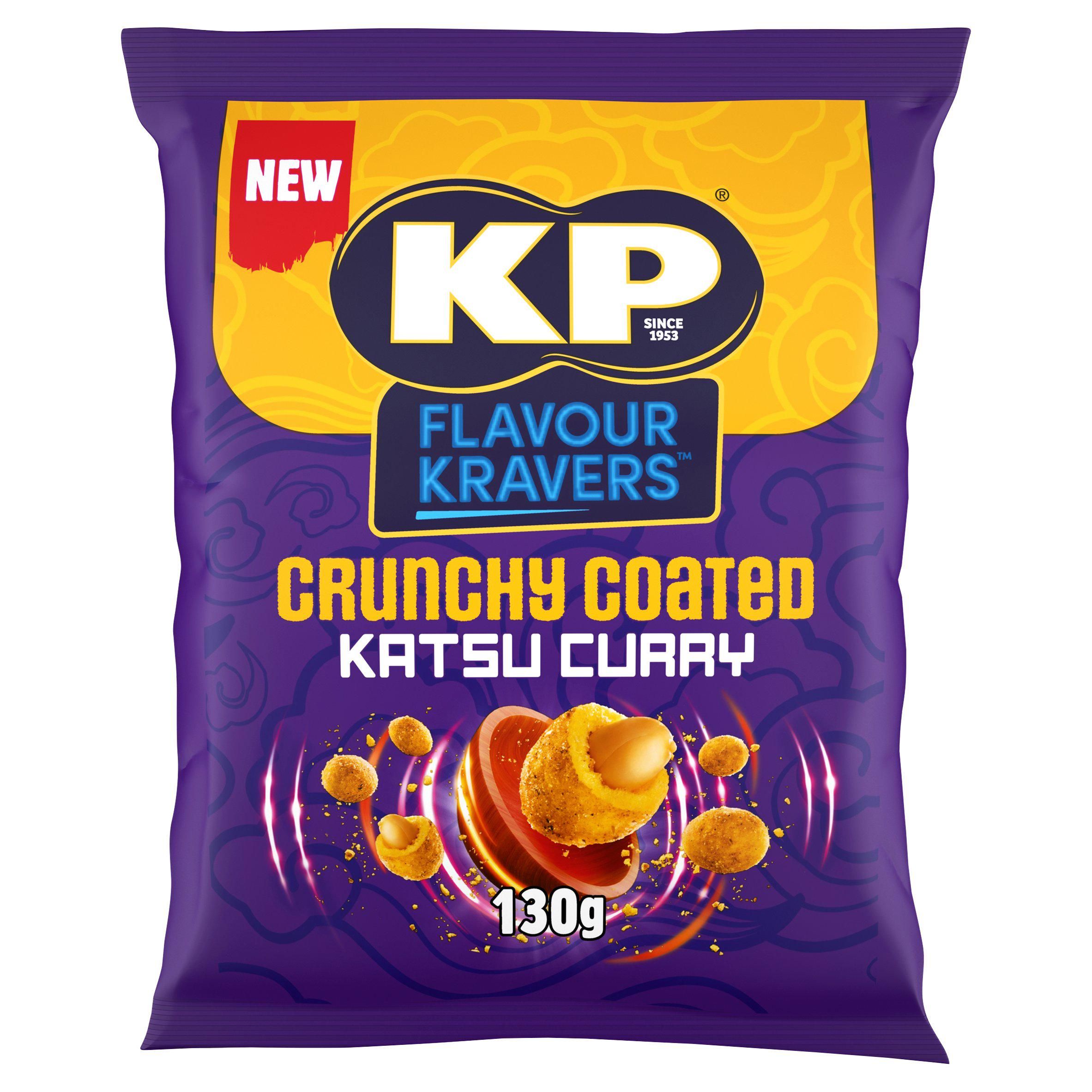 KP Flavour Kravers Crunchy Coated Katsu Curry Flavour Peanuts 130g GOODS ASDA   