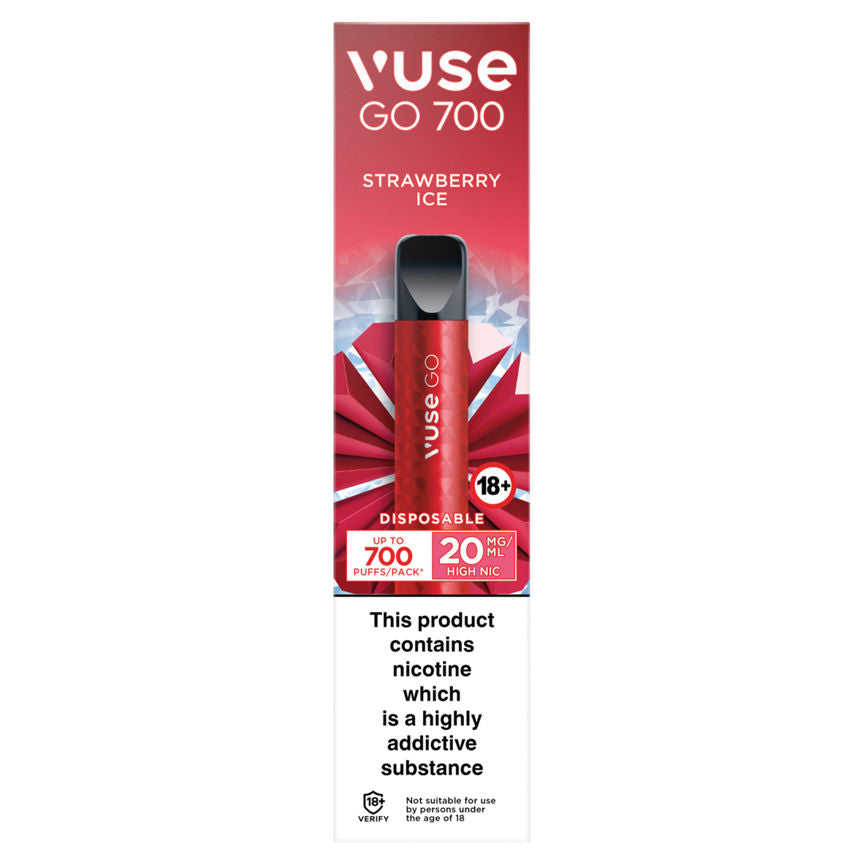 Vuse Go 700 Strawberry Ice Disposable GOODS ASDA   