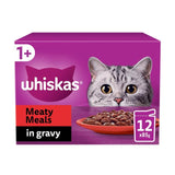 Whiskas 1+ Adult Wet Cat Food Pouches Meaty Meals in Gravy   12 x 85g GOODS M&S   