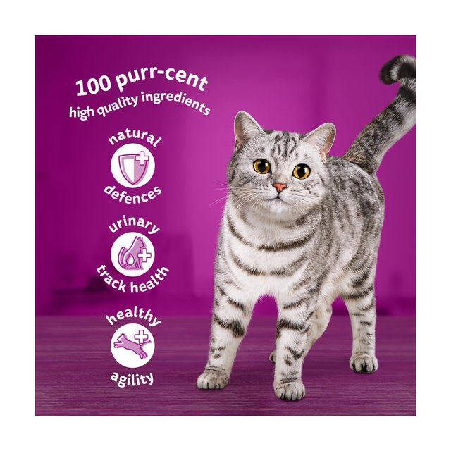 Whiskas 7+ Adult Wet Cat Food Pouches Poultry Feasts in Jelly   12 x 85g GOODS M&S   