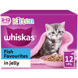 Whiskas 2-12mnths Kitten Wet Cat Pouches Fish Favourites in Jelly   12 x 85g GOODS M&S   