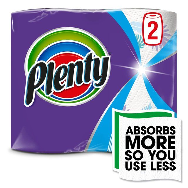 Plenty Decorated Kitchen Roll   2 per pack