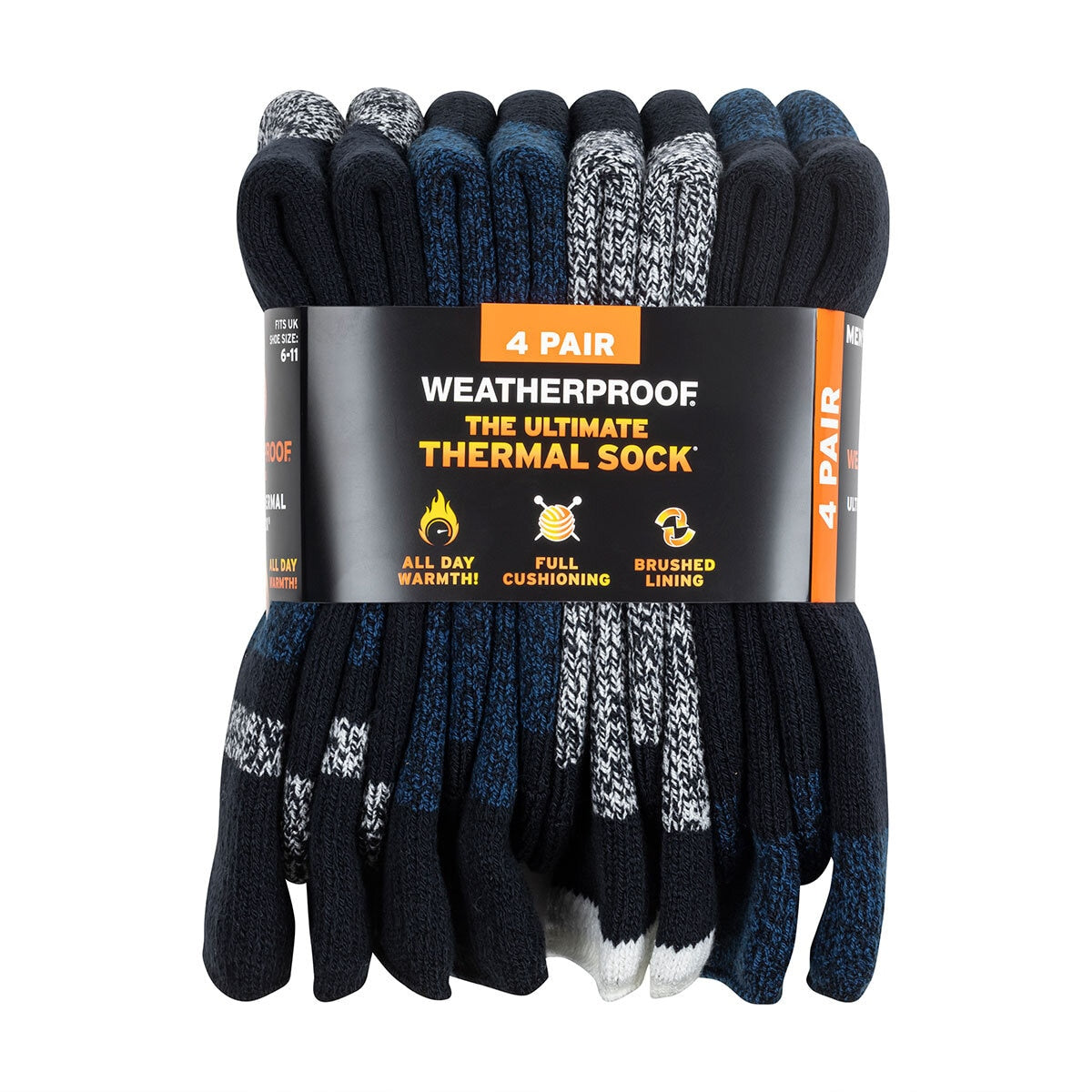 Weatherproof Mens Thermal Sock, 4 Pack GOODS Costco UK