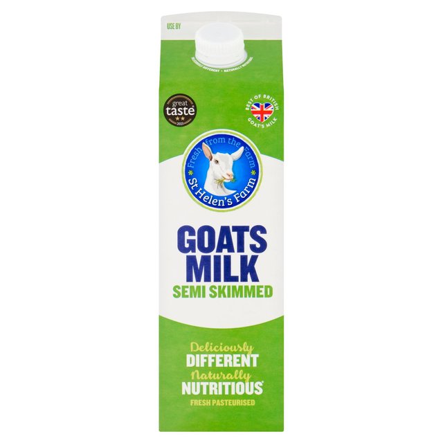 St Helen's Farm Semi Skimmed Goats Milk   1L GOODS M&S   