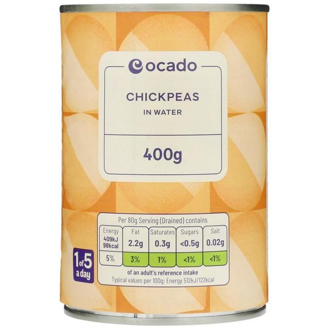 Ocado Chickpeas in Water   400g