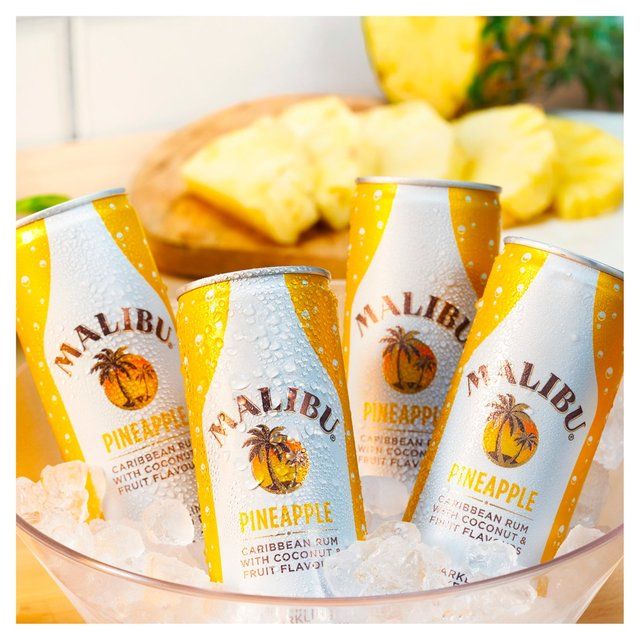 Malibu Coconut Rum & Pineapple Sparkling Pre-Mixed Can   25cl GOODS M&S   