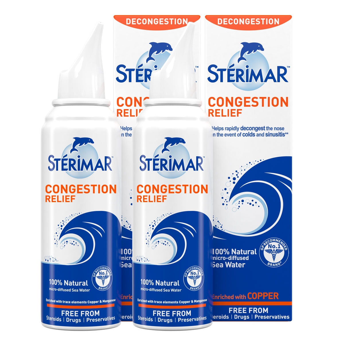 Sterimar Congestion Spray, 2 x 100ml GOODS Costco UK