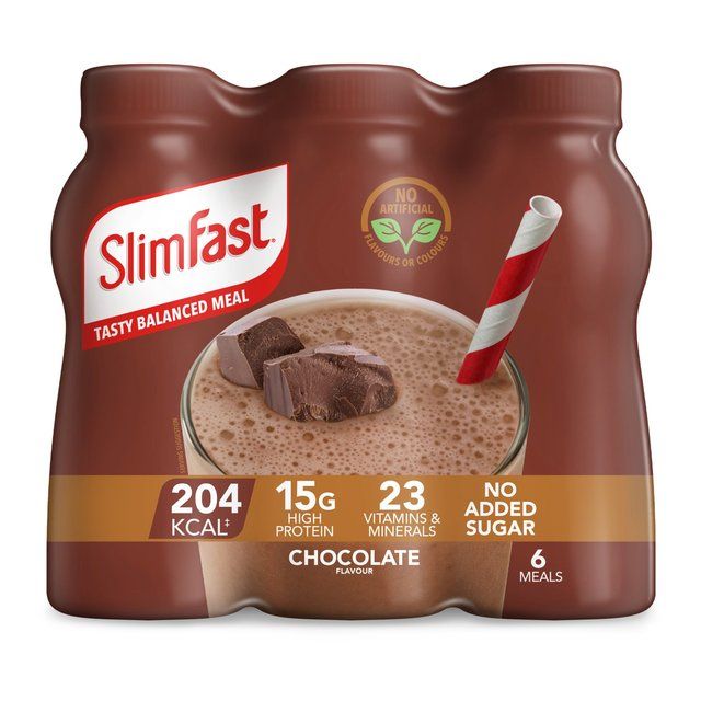 SlimFast Chunky Chocolate Milkshake Multipack    6 x 325ml GOODS M&S   