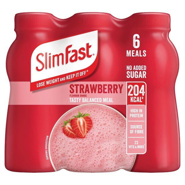 SlimFast Strawberry Milkshake Multipack   6 x 325ml GOODS M&S   