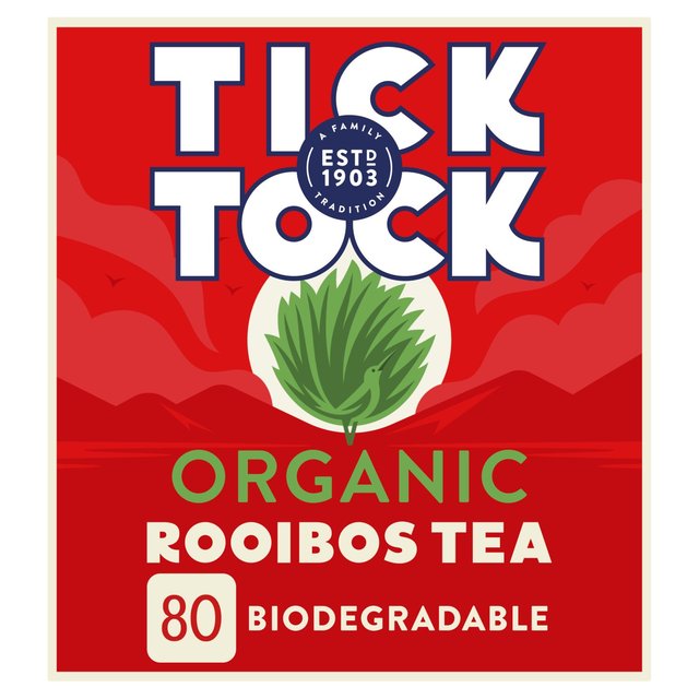 Tick Tock Organic Rooibos Tea Bags   80 per pack