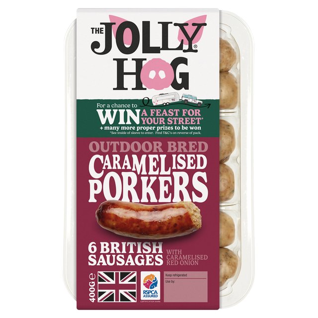 The Jolly Hog Pork & Caramelised Onion Sausages   400g GOODS M&S   