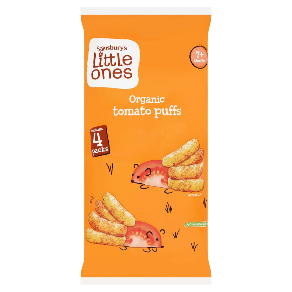 Sainsbury's Little Ones Organic Tomato Puffs 7+ Months 4x12g