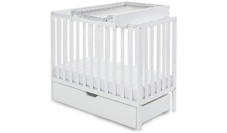 Obaby Bantam Space Saver Cot Drawer Changer & Mattress – Wht